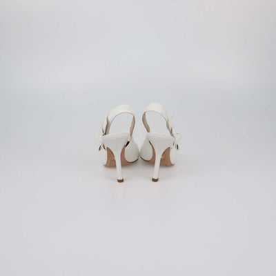 Christian Dior White Fabric J'Adior Slingback Pumps