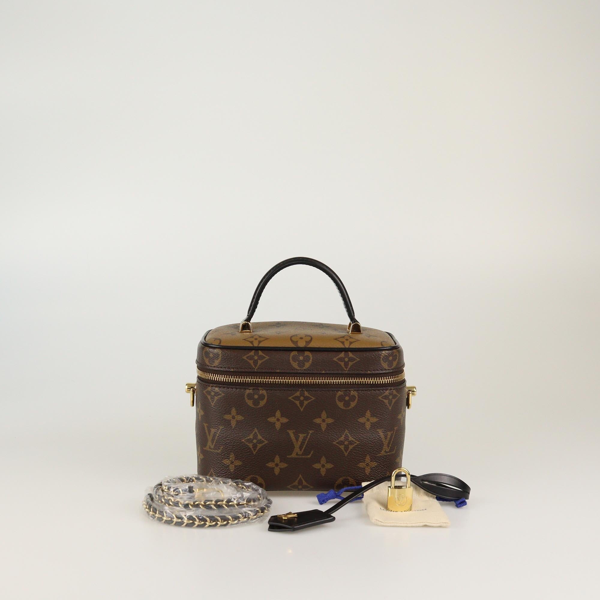 Louis Vuitton Monogram Reverse Canvas Vanity PM Bag Womens Louis Vuitton 