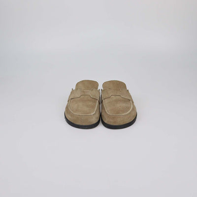 Hermes Beige Suede Go Mules