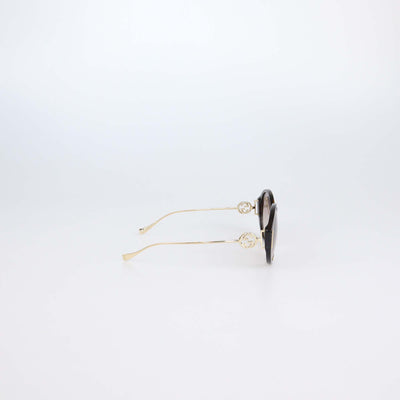 Gucci Brown Tortoise Gradient GG Round Sunglasses