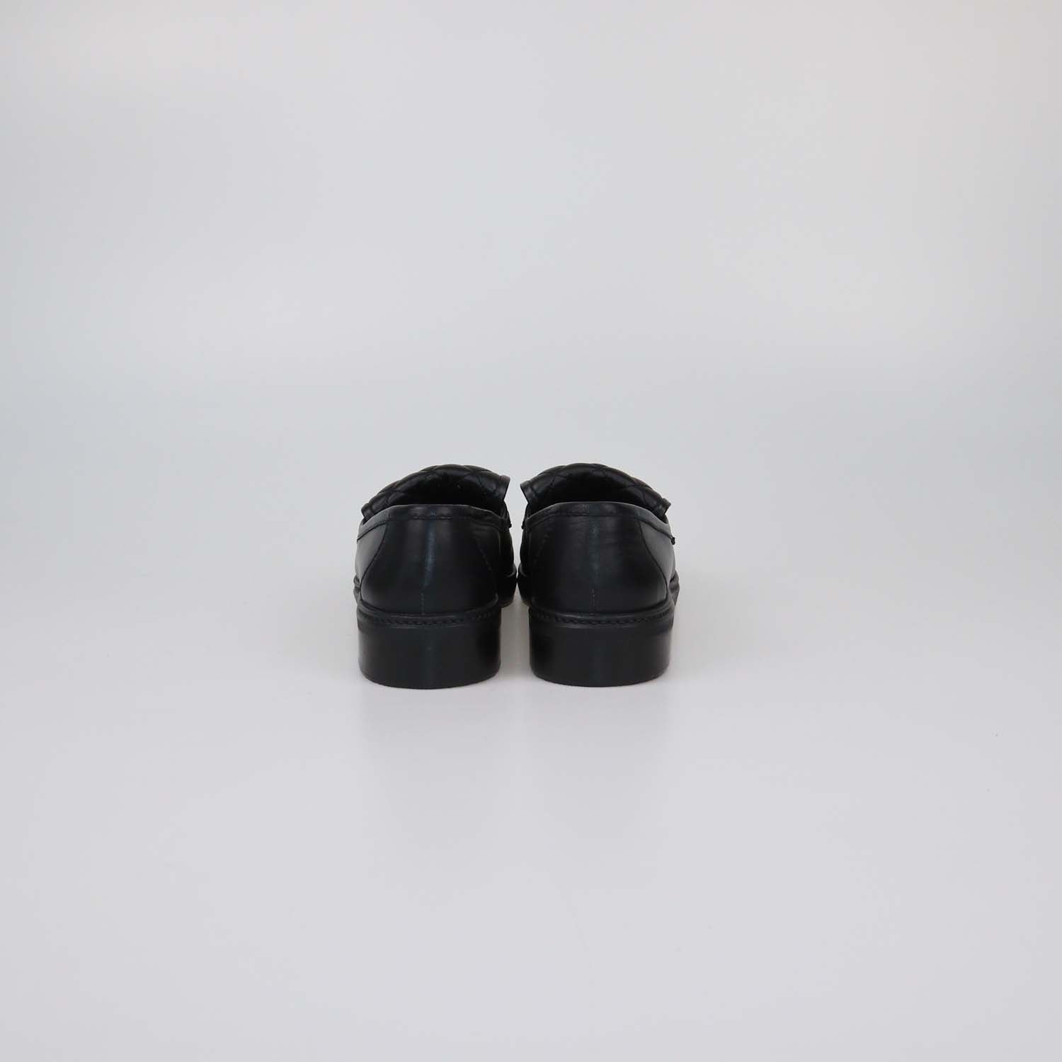 Chanel Black Quilted Leather CC Turnlock Loafers
