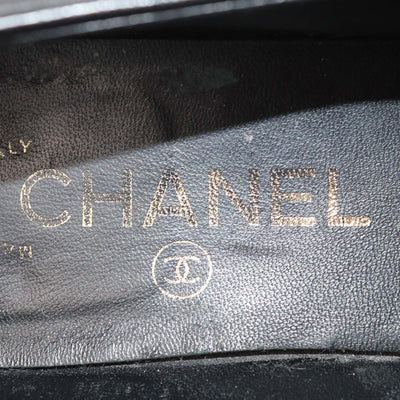 Chanel Black Quilted Leather CC Turnlock Loafers