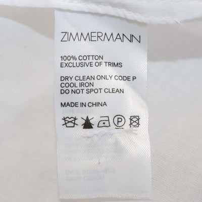 Zimmermann White/Multicolor Cotton Polka Dot Print Strapless Midi Dress