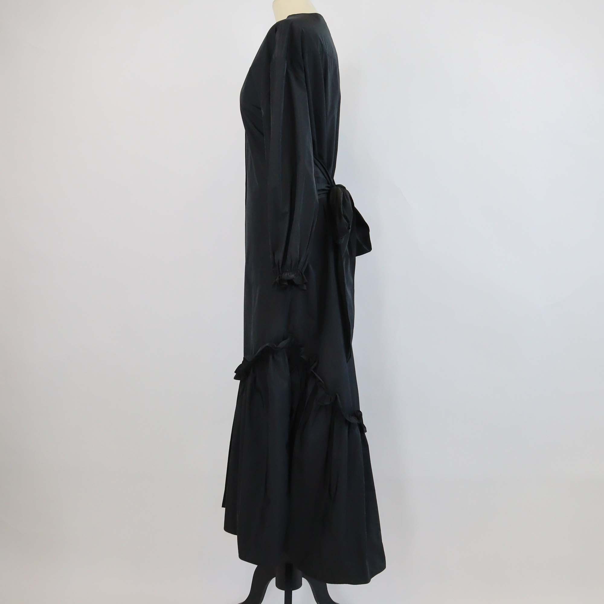 Brogger Black Puff Sleeve Ruffled Hilde Maxi Dress