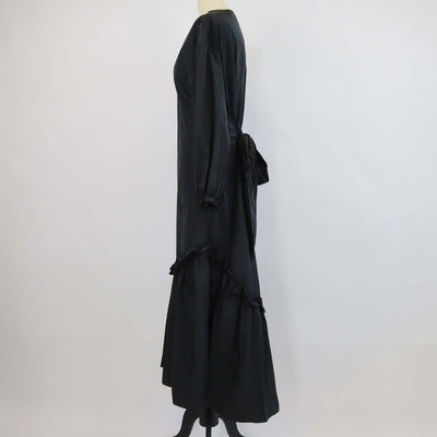 Brogger Black Puff Sleeve Ruffled Hilde Maxi Dress