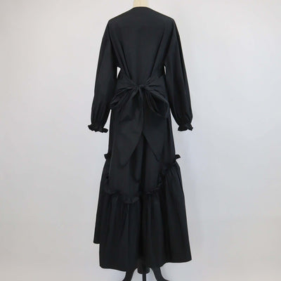 Brogger Black Puff Sleeve Ruffled Hilde Maxi Dress