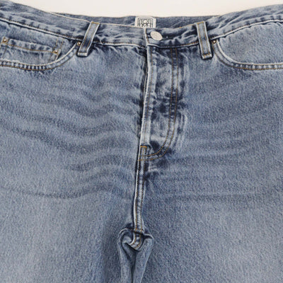 Toteme Blue Denim Twisted Seam Pants
