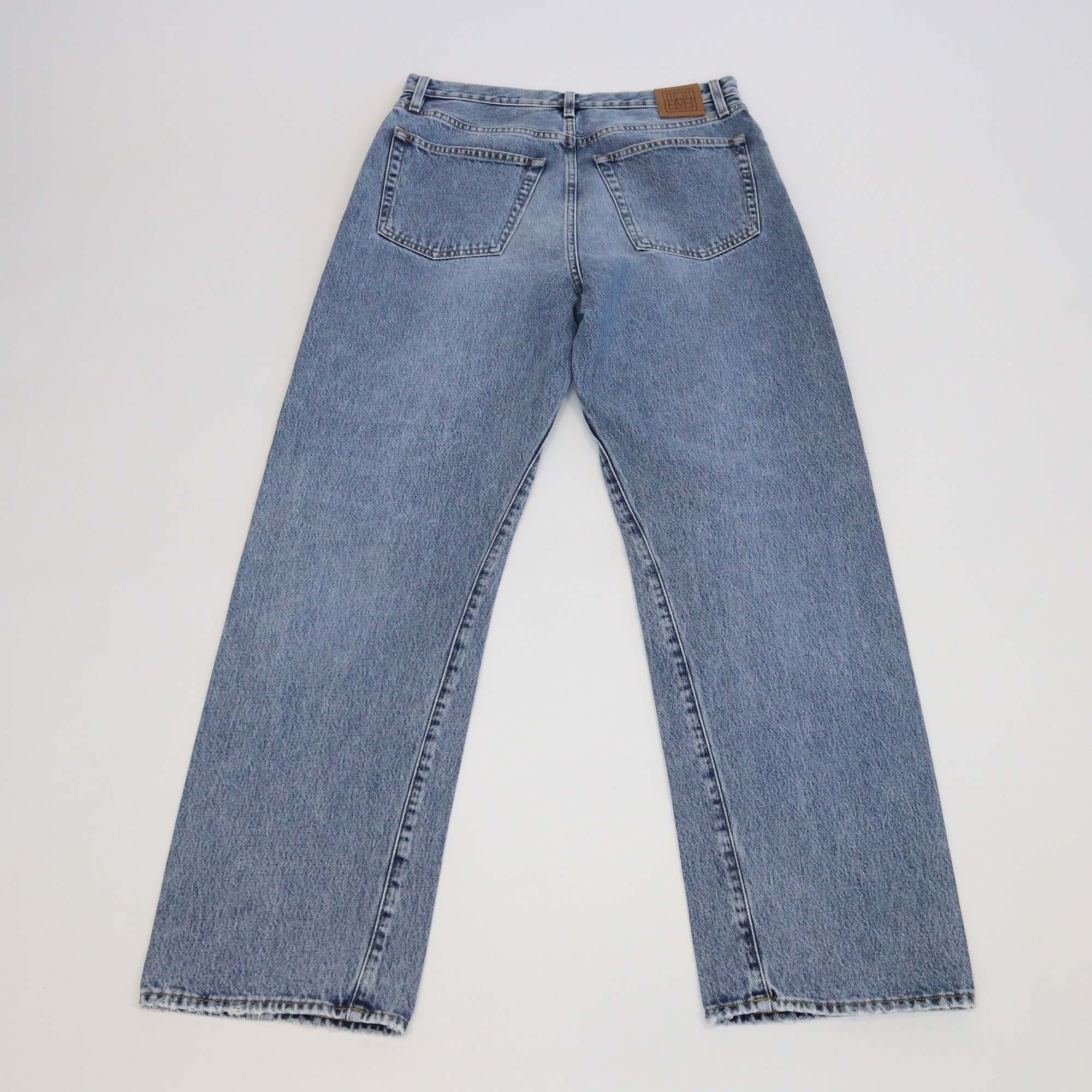 Toteme Blue Denim Twisted Seam Pants