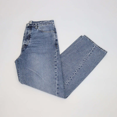 Toteme Blue Denim Twisted Seam Pants