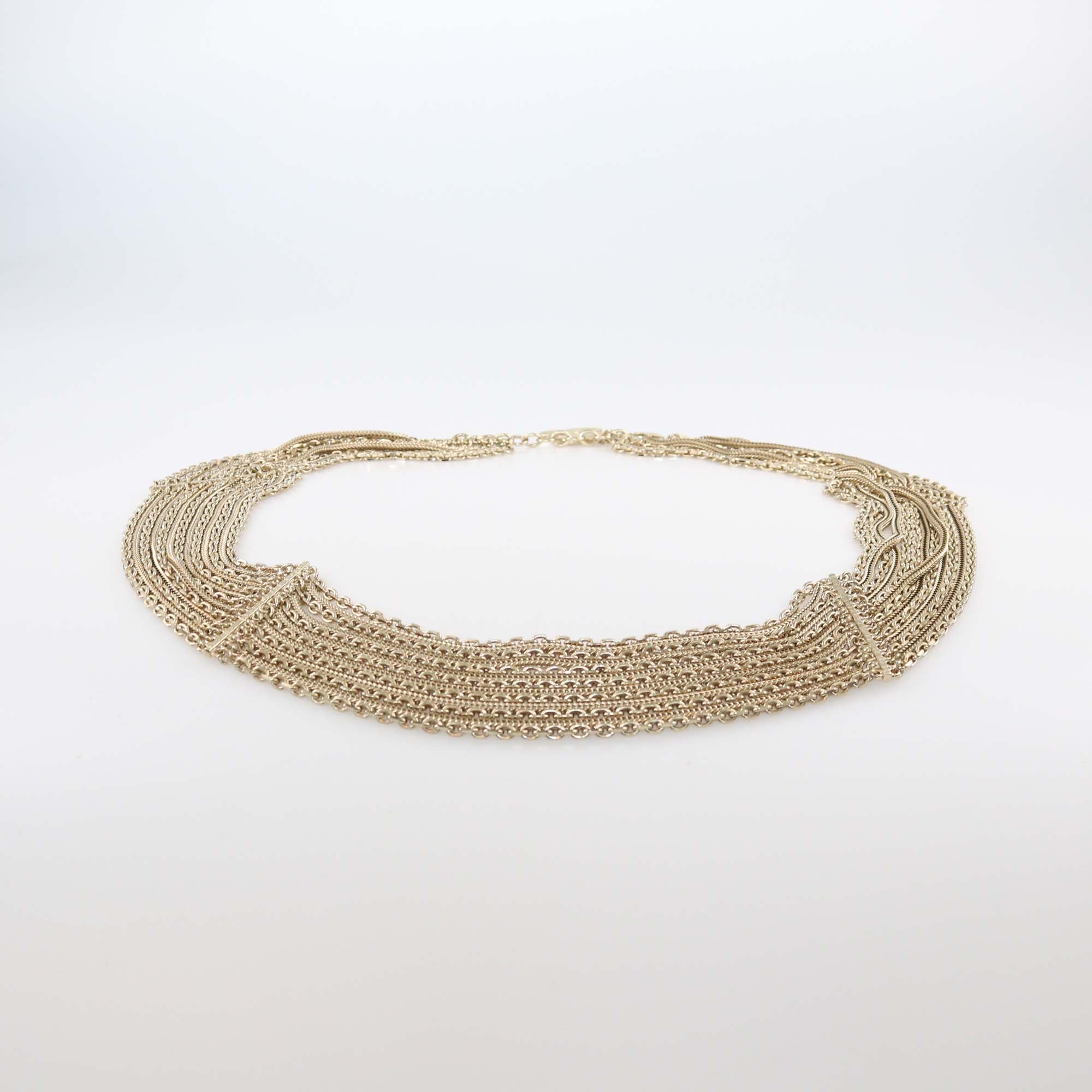 Chanel Gold Tone Metal Multi Strand Chain Belt