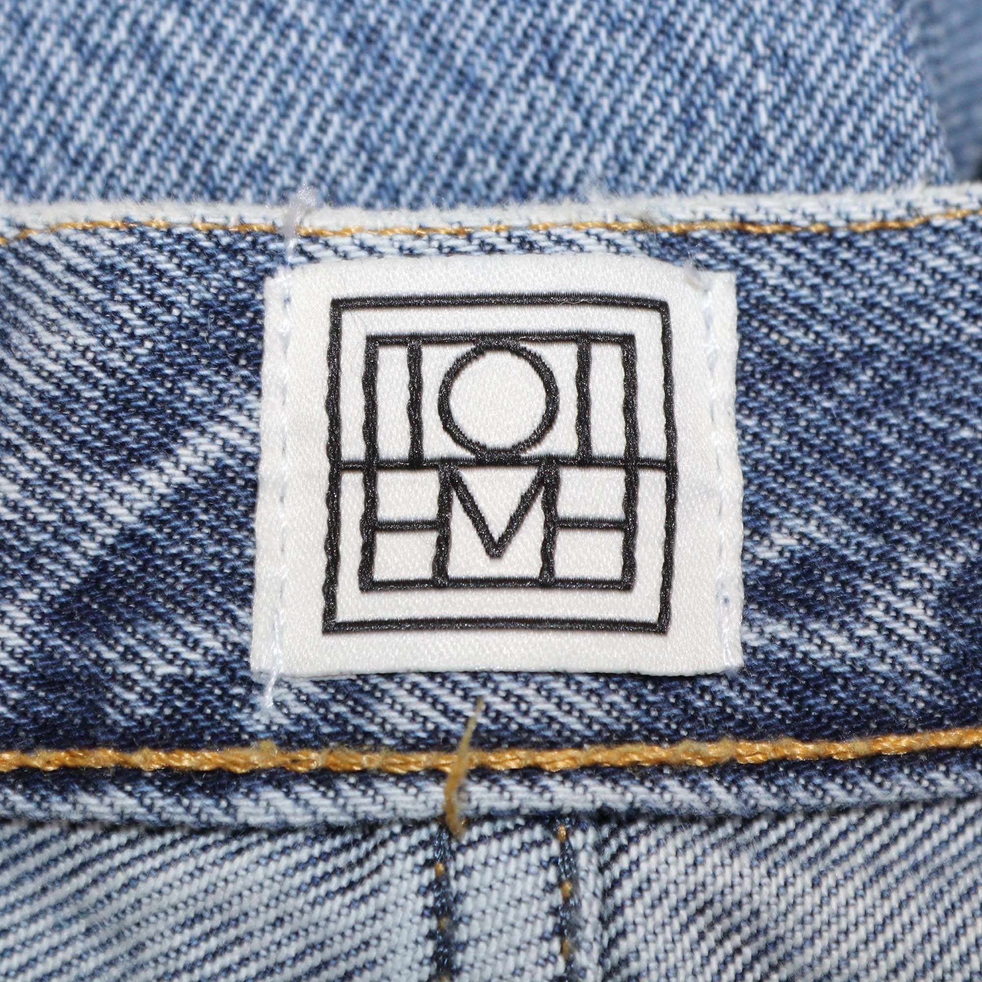 Toteme Blue Denim Twisted Seam Pants