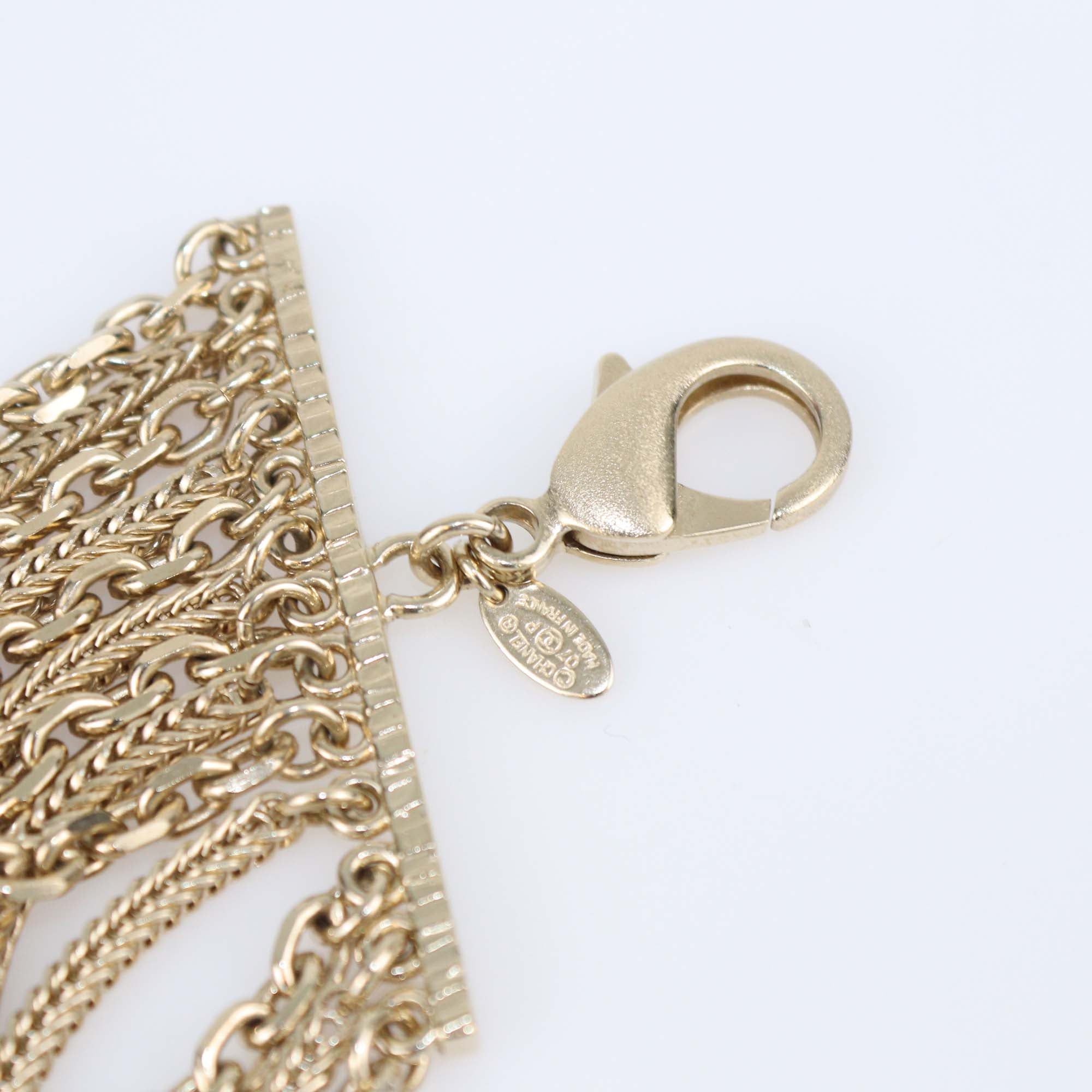 Chanel Gold Tone Metal Multi Strand Chain Belt