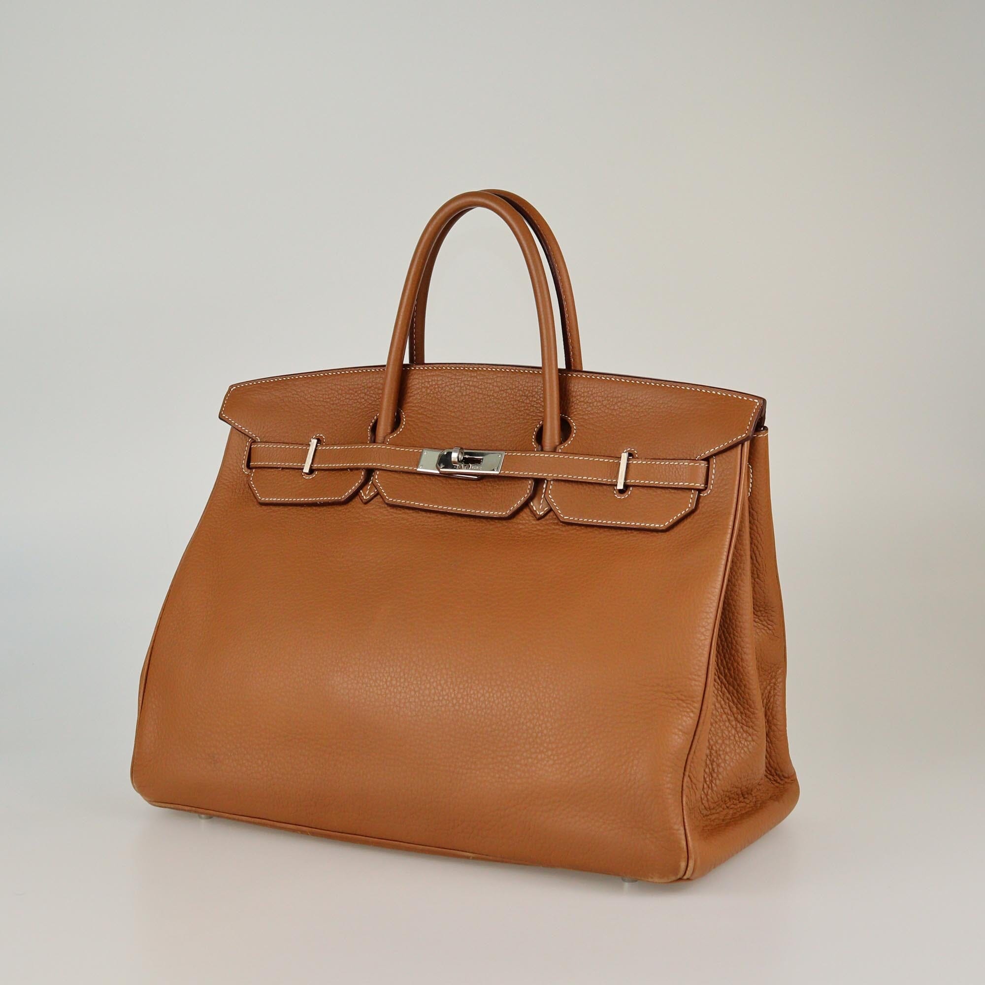 Hermes Gold Clemence Palladium Hardware Birkin 40 Bag Womens Hermes 