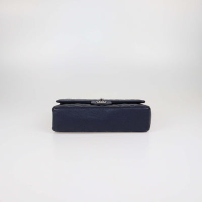 Chanel Navy Blue Caviar Leather Medium Classic Double Flap Bag