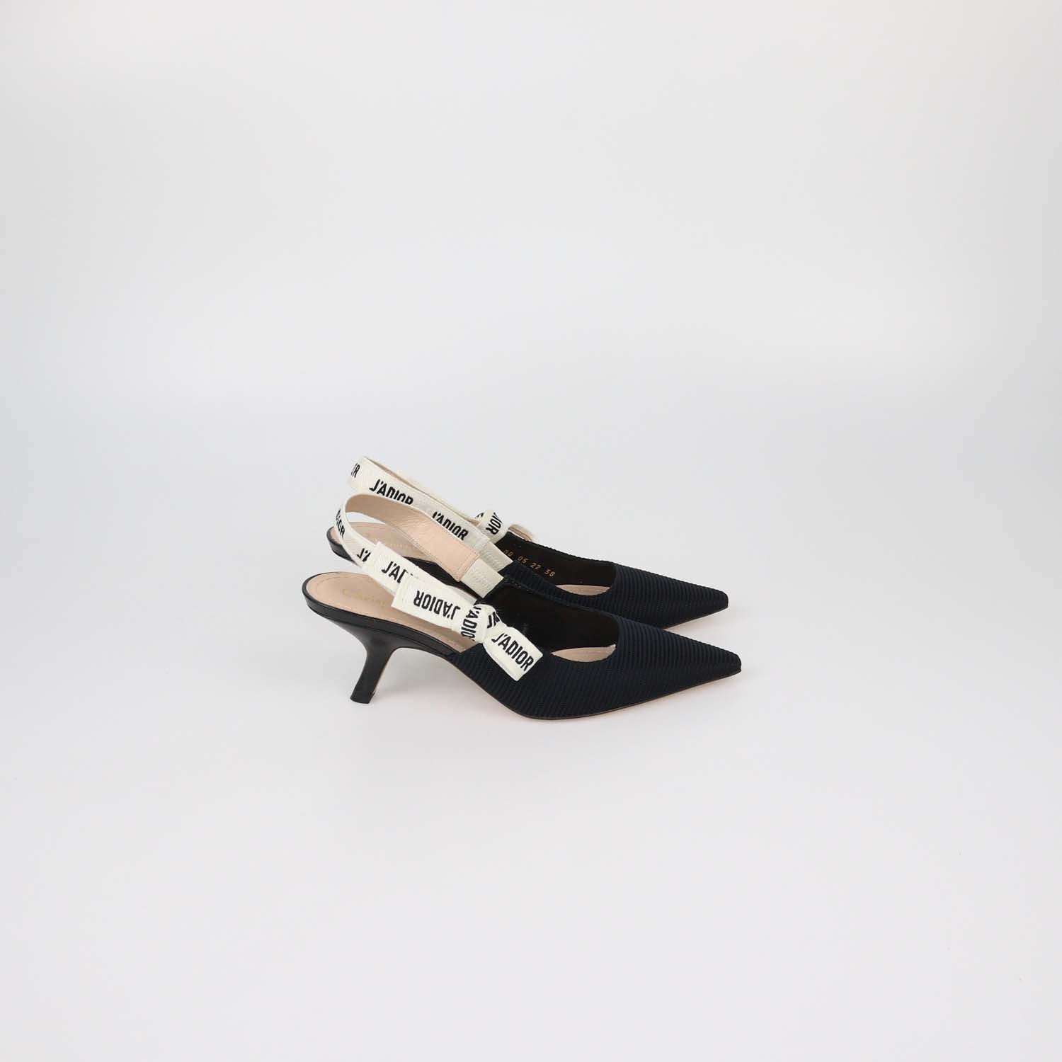 Christian Dior Black Fabric J'Adior Slingback Pumps