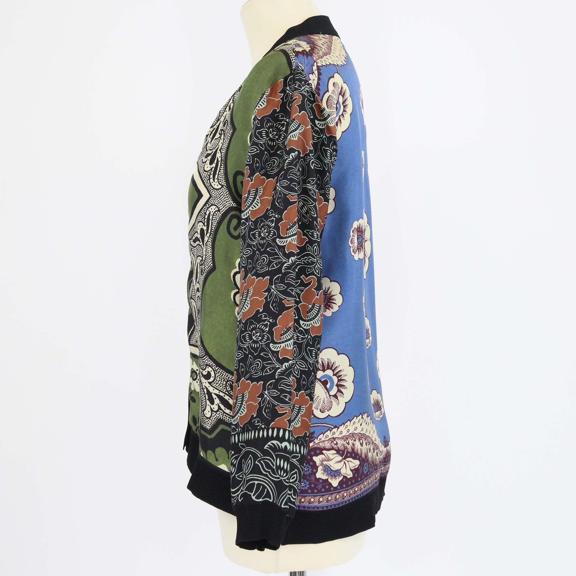 Valentino Multicolor Printed V Neck Cardigan Womens Valentino 