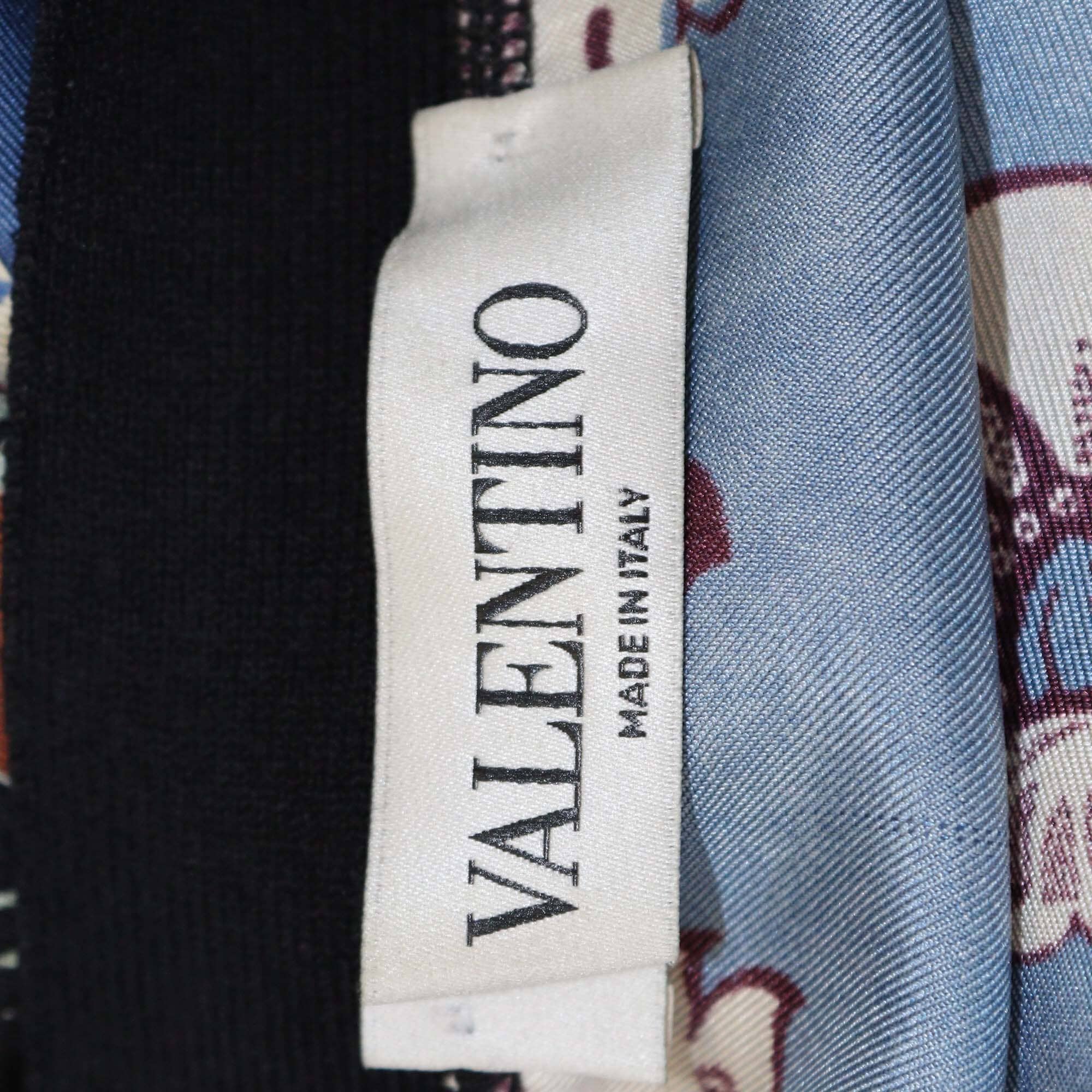 Valentino Multicolor Printed V Neck Cardigan Womens Valentino 
