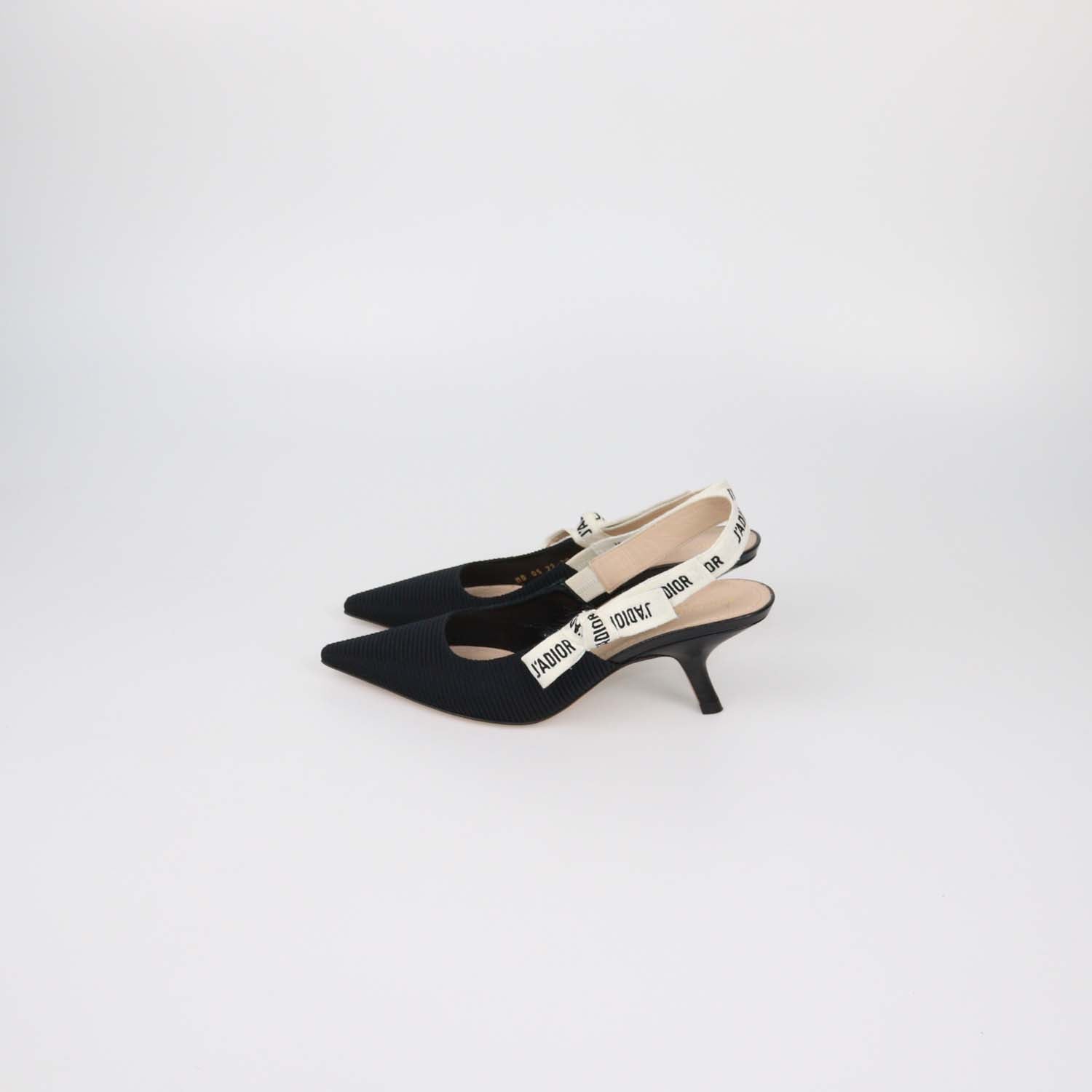 Christian Dior Black Fabric J'Adior Slingback Pumps