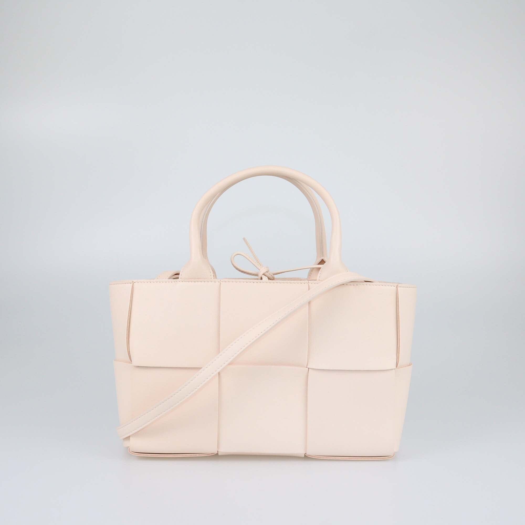 Bottega Veneta Light Pink Intreccio Mini Arco Tote Womens Bottega Veneta 