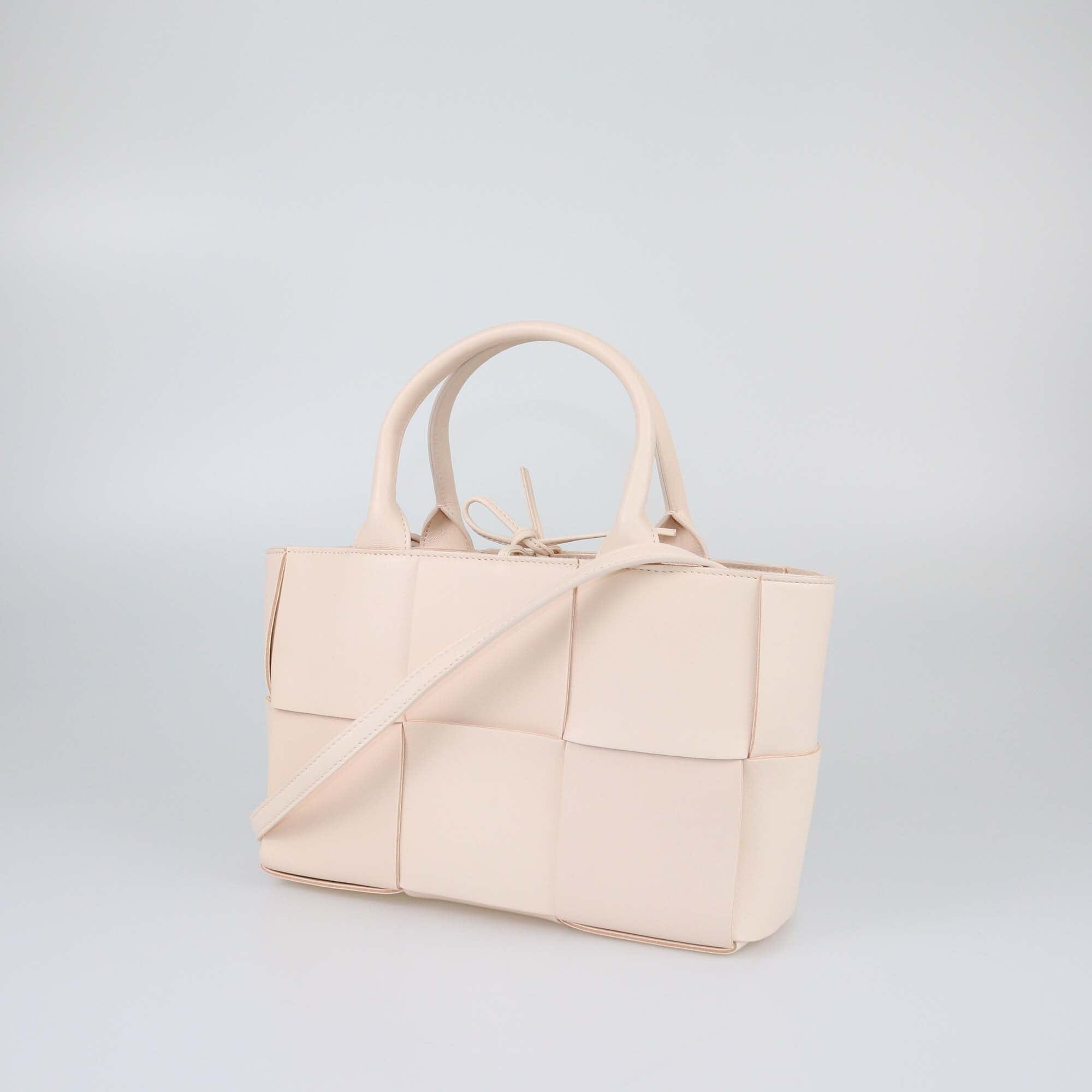 Bottega Veneta Light Pink Intreccio Mini Arco Tote Womens Bottega Veneta 