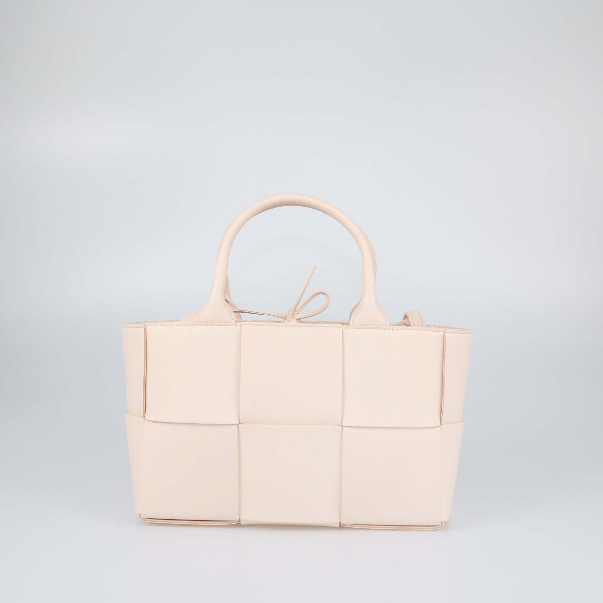 Bottega Veneta Light Pink Intreccio Mini Arco Tote Womens Bottega Veneta 