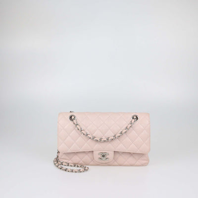Chanel Pink Caviar Leather Medium Classic Double Flap Bag
