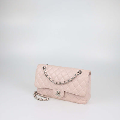 Chanel Pink Caviar Leather Medium Classic Double Flap Bag