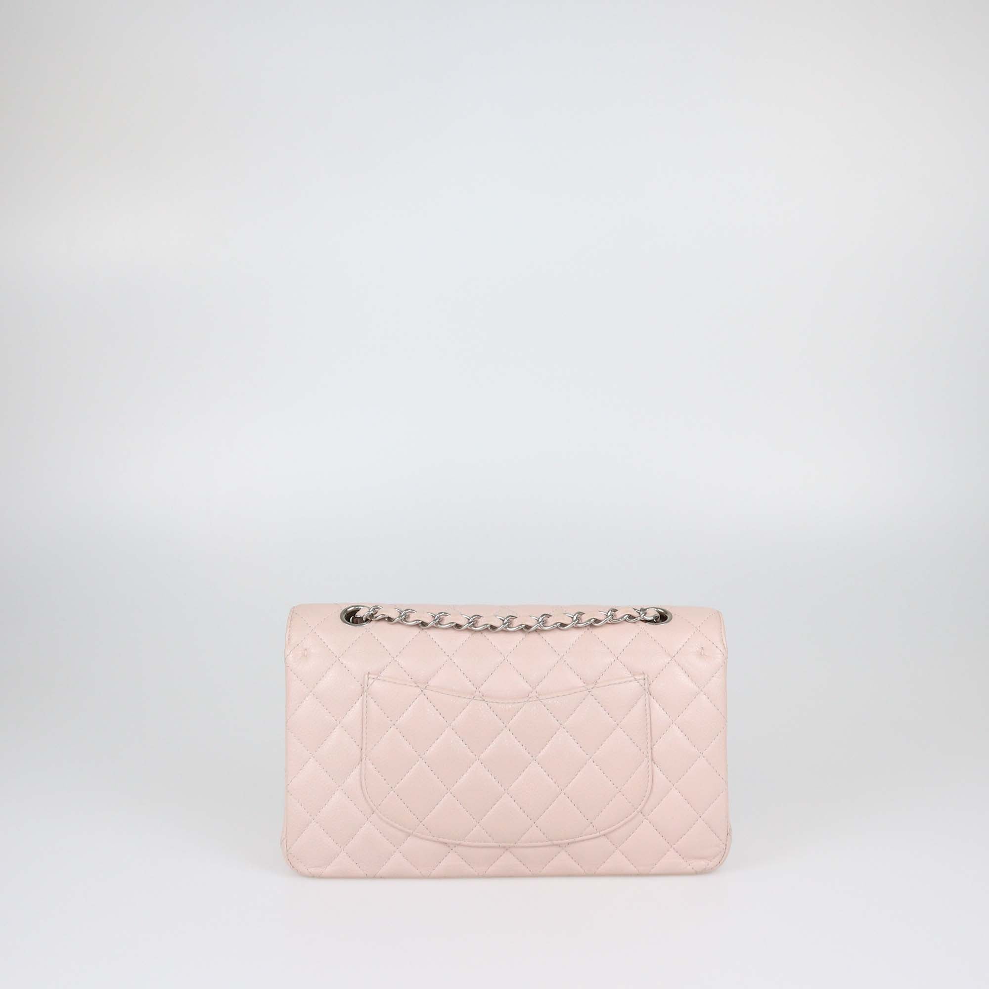 Chanel Pink Caviar Leather Medium Classic Double Flap Bag
