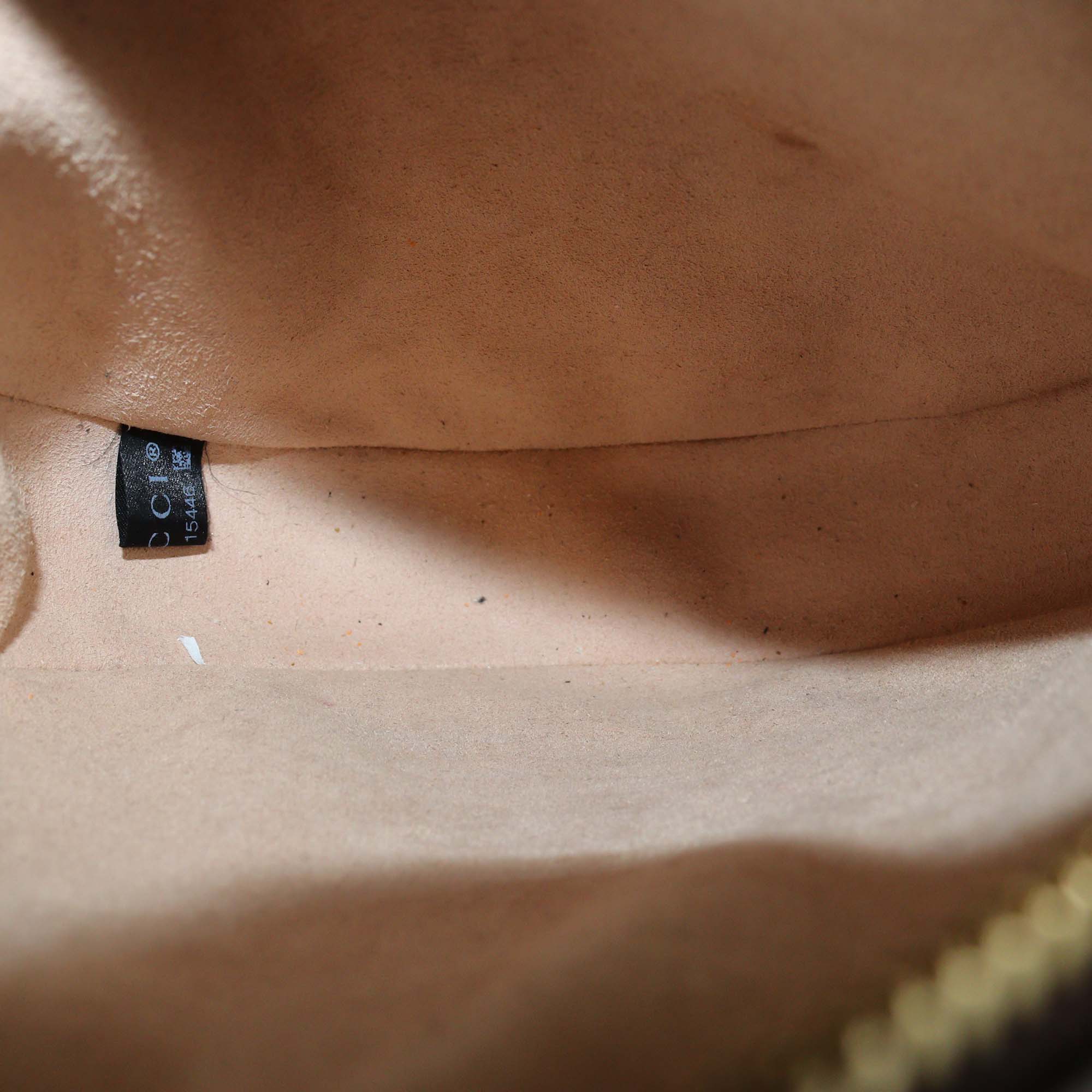 Gucci Brown/Beige GG Supreme Canvas Mini Ophidia Round Bag