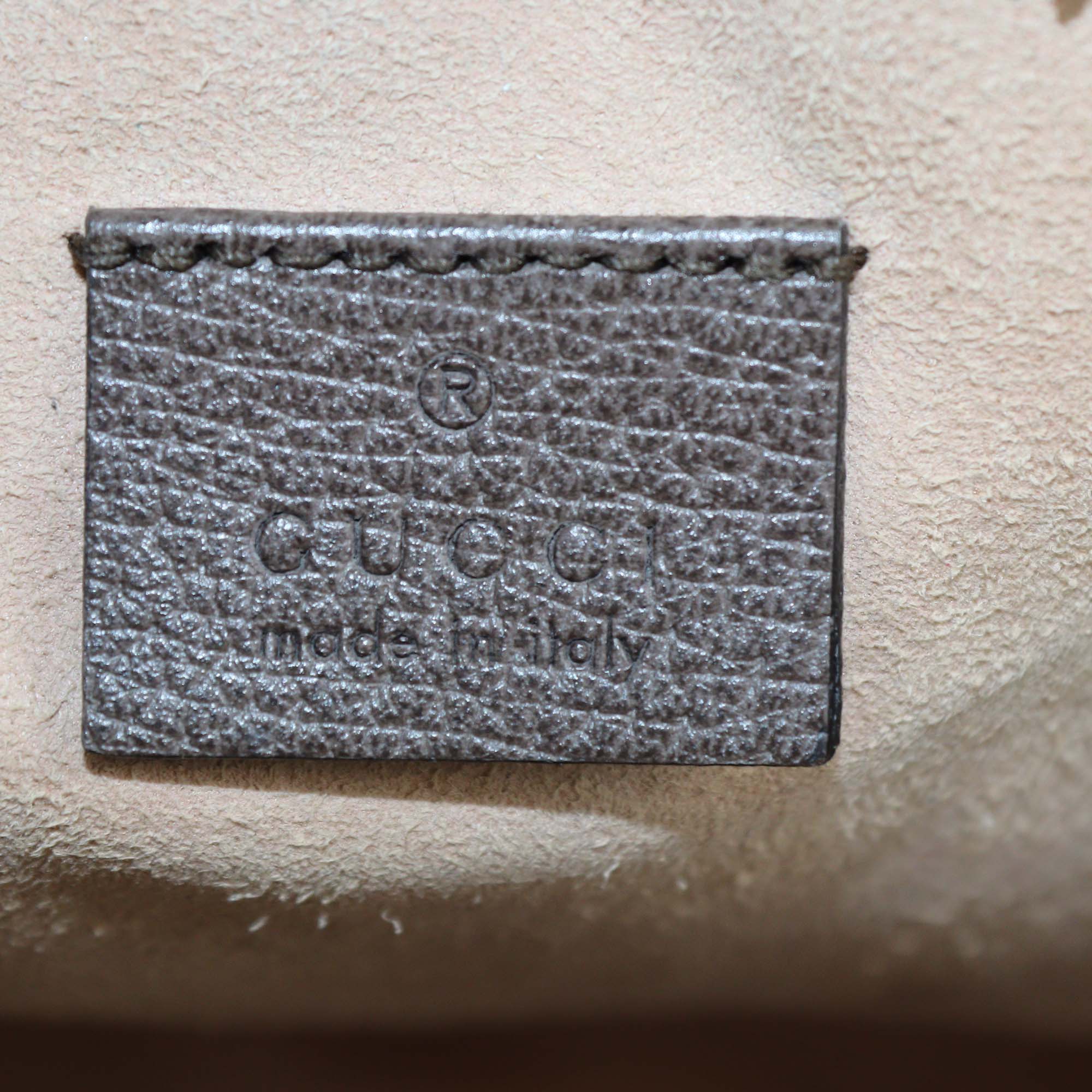 Gucci Brown/Beige GG Supreme Canvas Mini Ophidia Round Bag