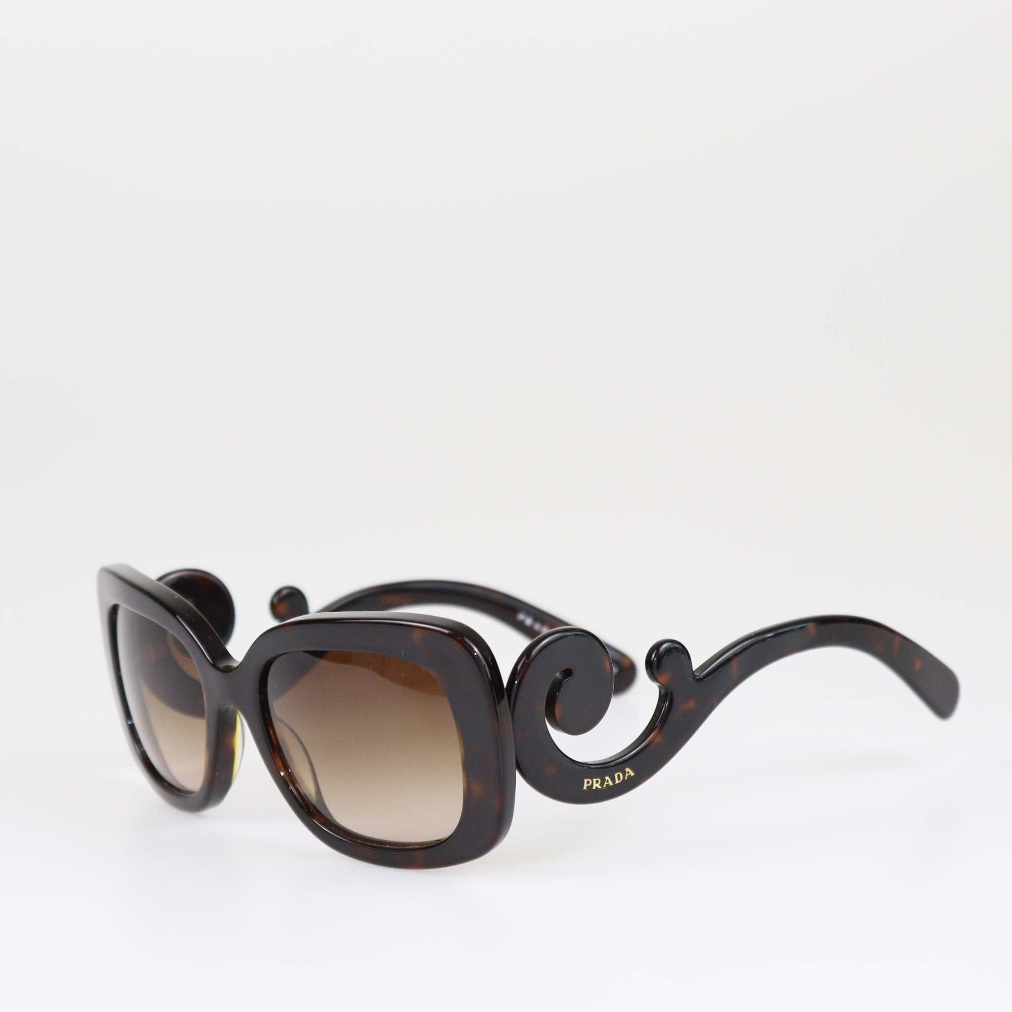 Prada Havana Gradient Baroque Sunglasses Womens Prada 