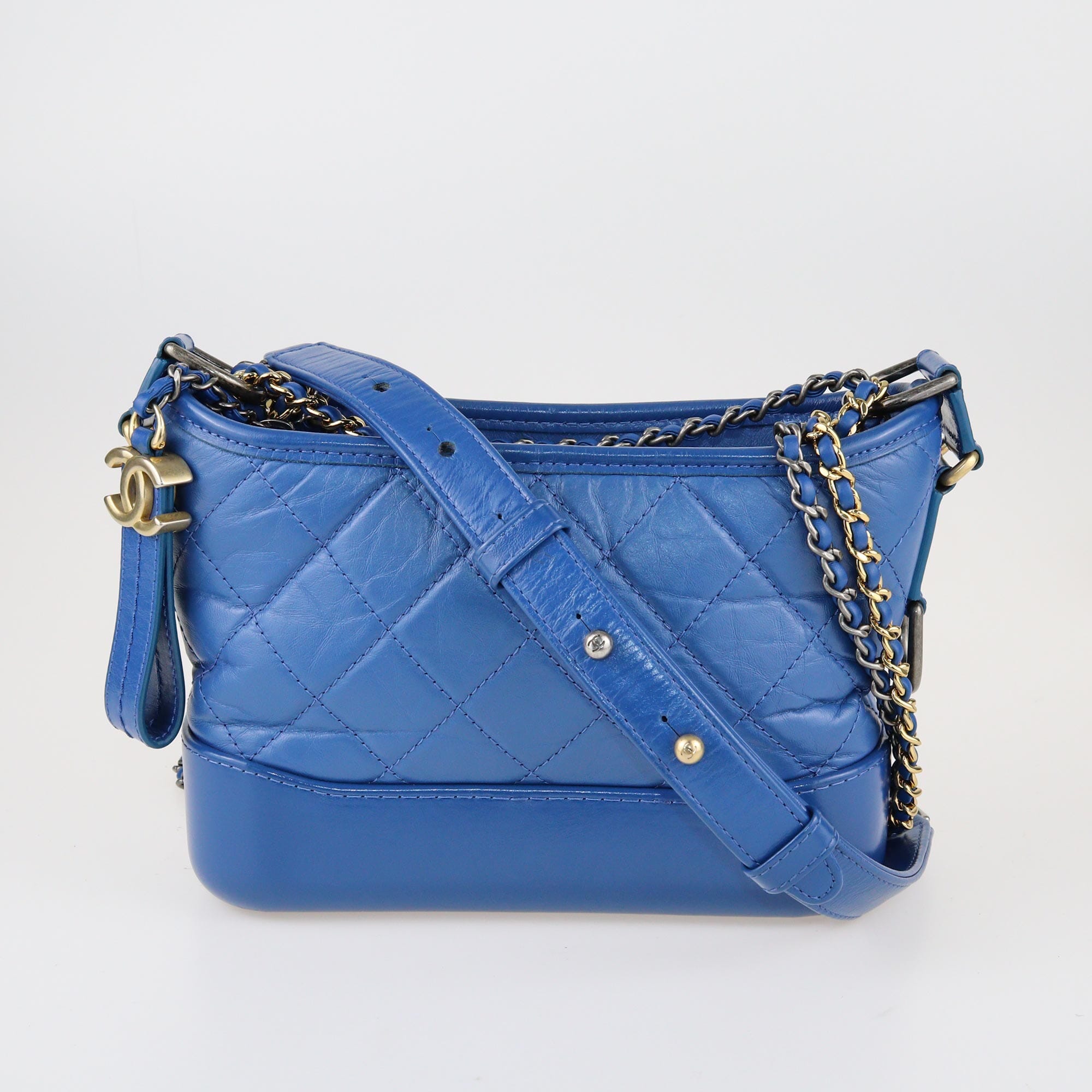 Blue Small Gabrielle Hobo Bag Bags Chanel 