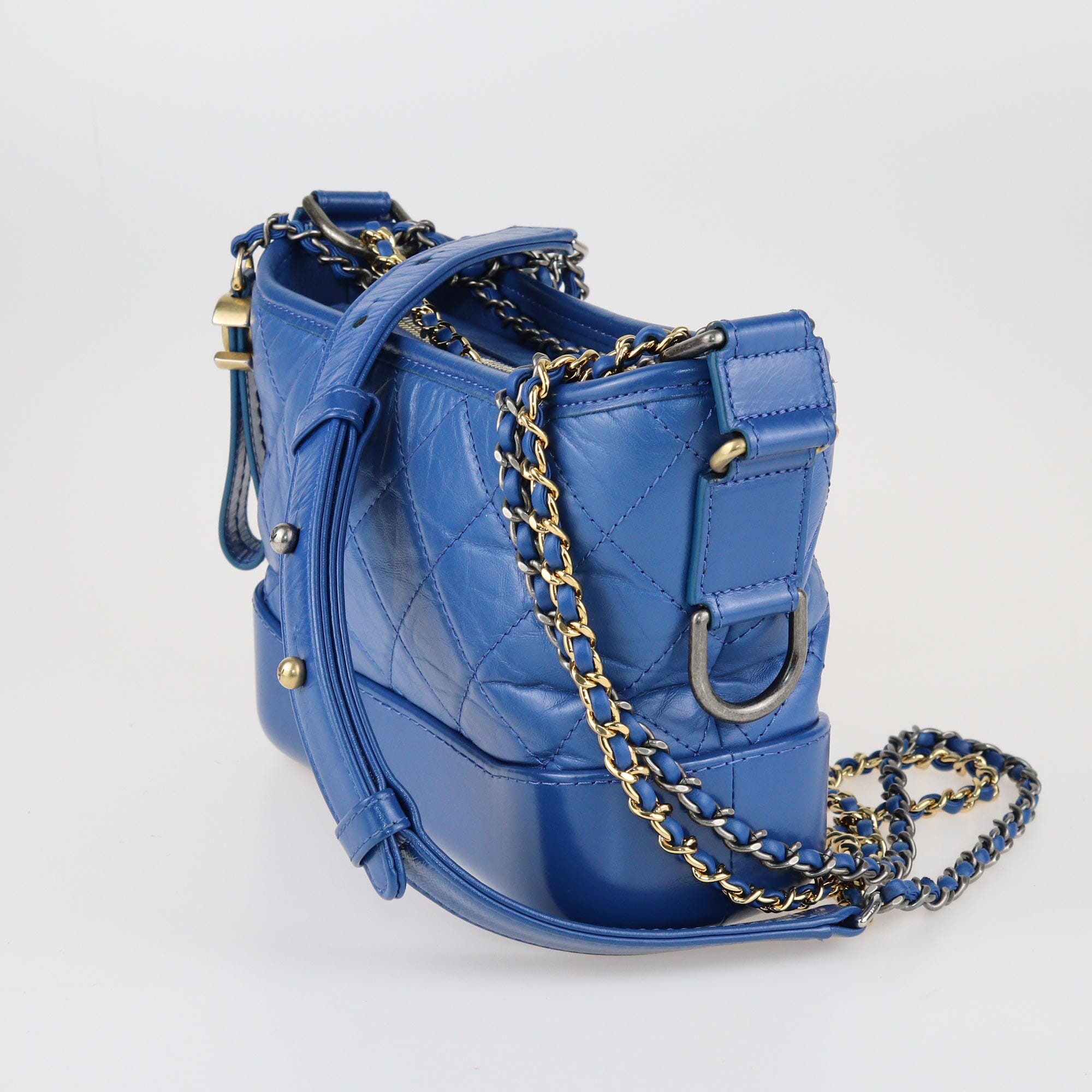 Blue Small Gabrielle Hobo Bag Bags Chanel 