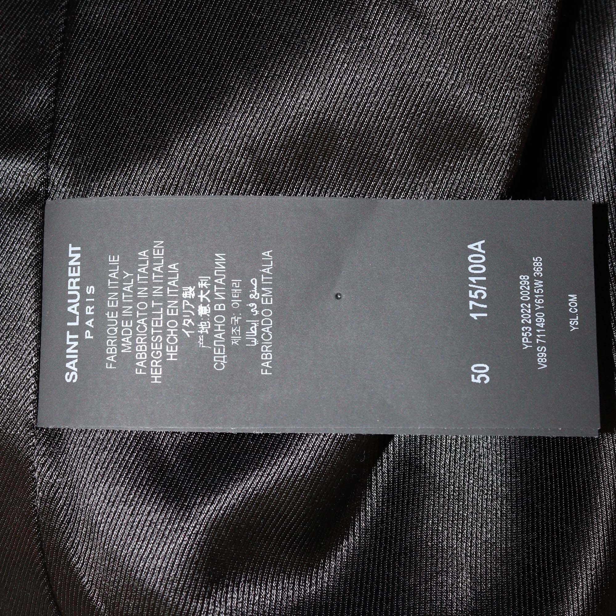 Saint Laurent Dark Forest Velvet Teddy Varsity Jacket Mens Saint Laurent 