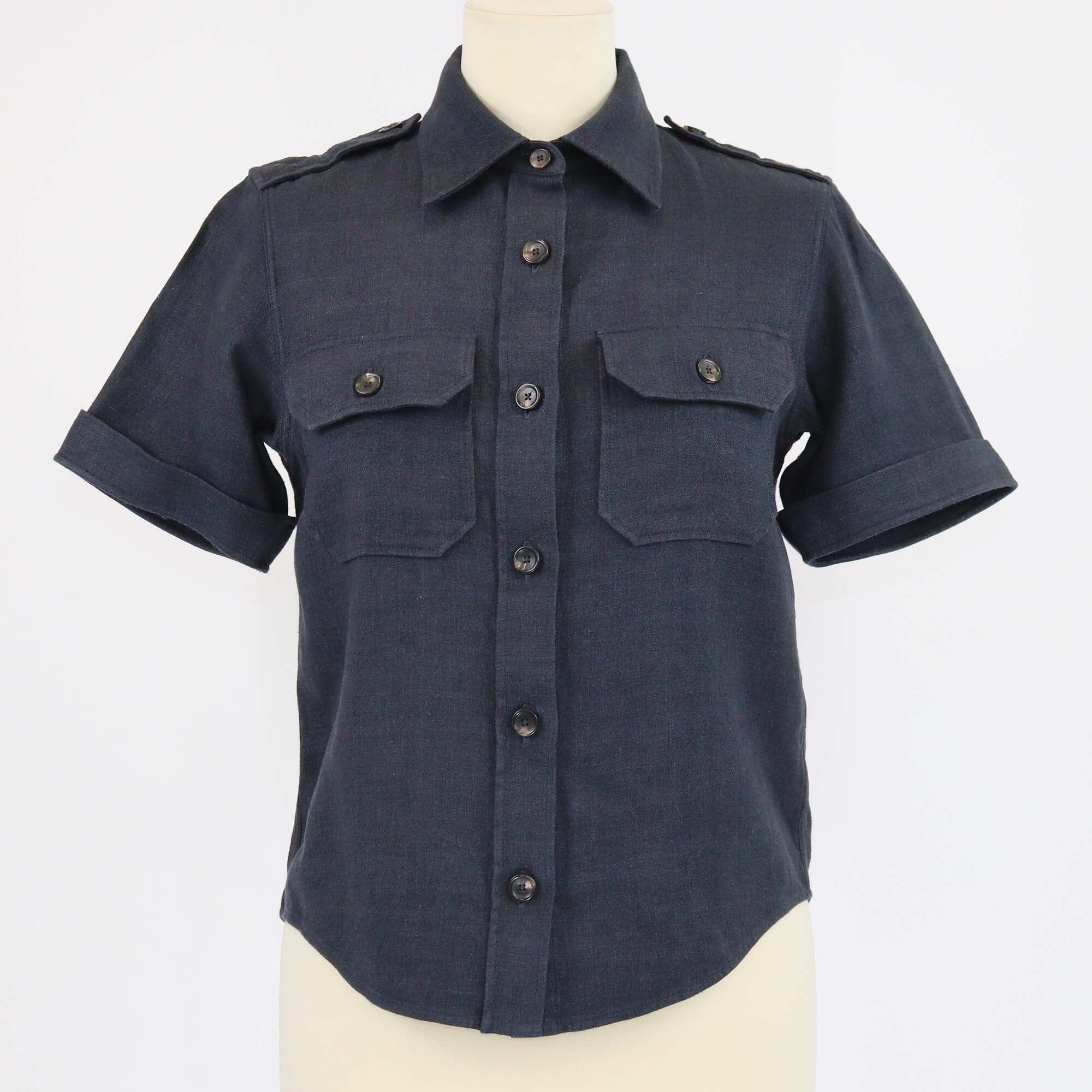 Loro Piana Black Two Patch Pocket Annalisa Shirt Womens Loro Piana 