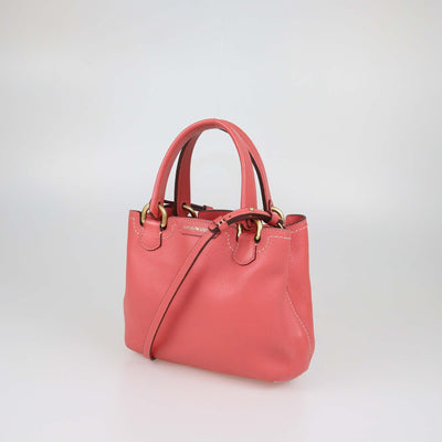 Emporio Armani Pink Leather Small Tote