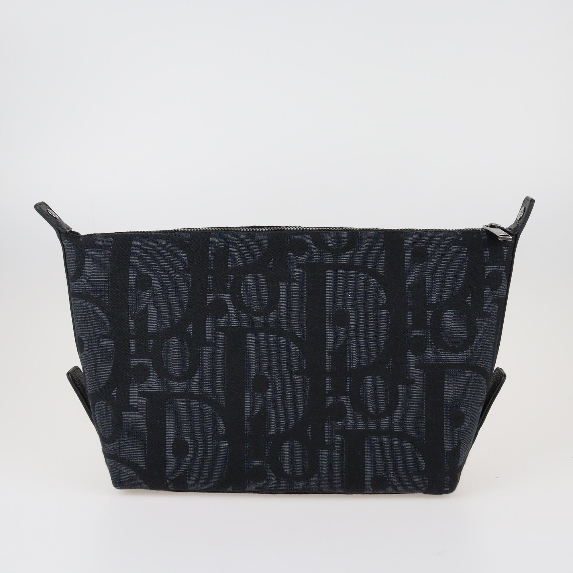 Black Maxi Dior Oblique Jacquard Toiletry Bag Bags Dior 