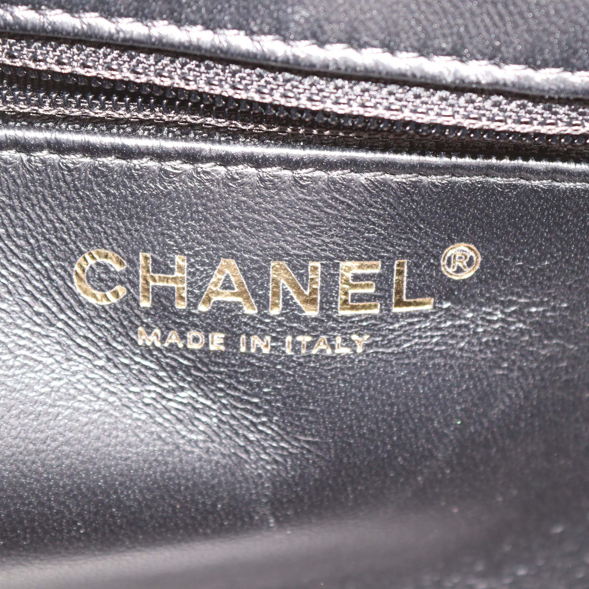 Chanel Black Quilted Velvet Mini Kelly Bag