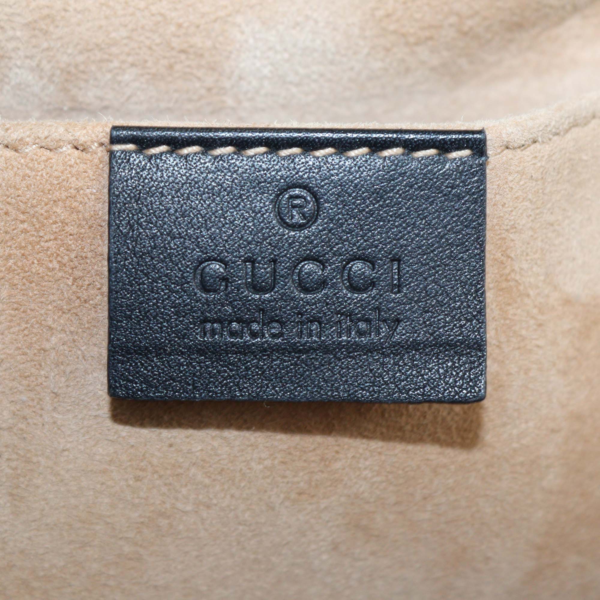 Gucci Black Leather Small Pearl Studded Padlock Shoulder Bag