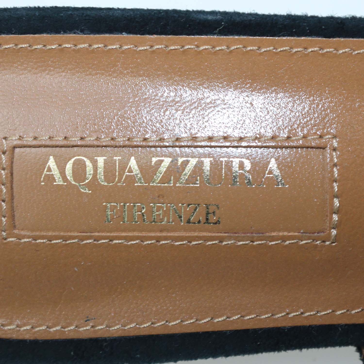 Aquazzura Black Suede Powder Puff Pom Pom Mules