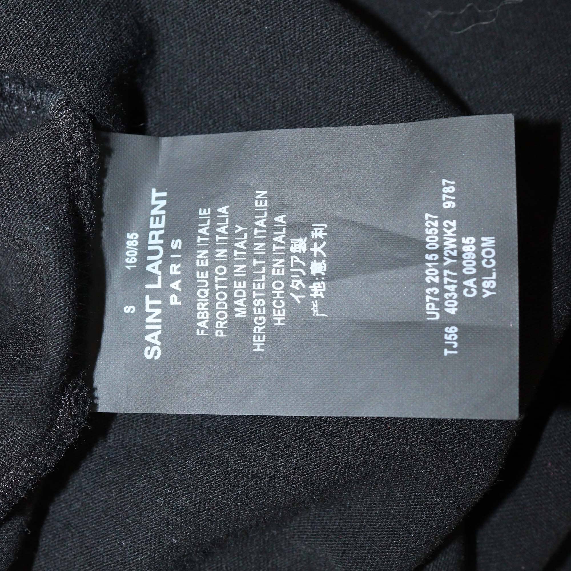 Saint Laurent Black Star Print Cap Sleeve T Shirt Womens Saint Laurent 