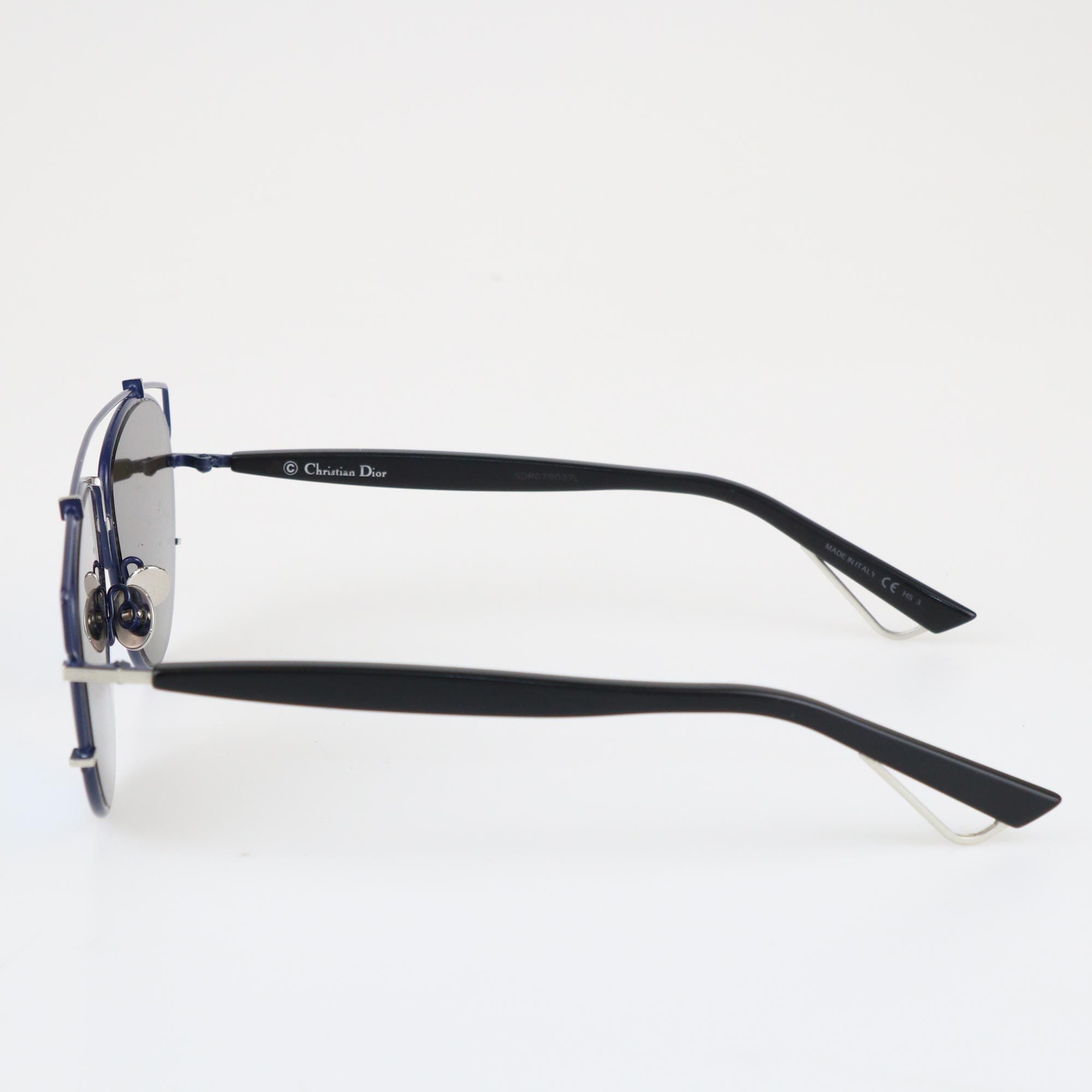 Blue & Black Technologic Cut Out Aviator Sunglasses Sunglasses Dior 