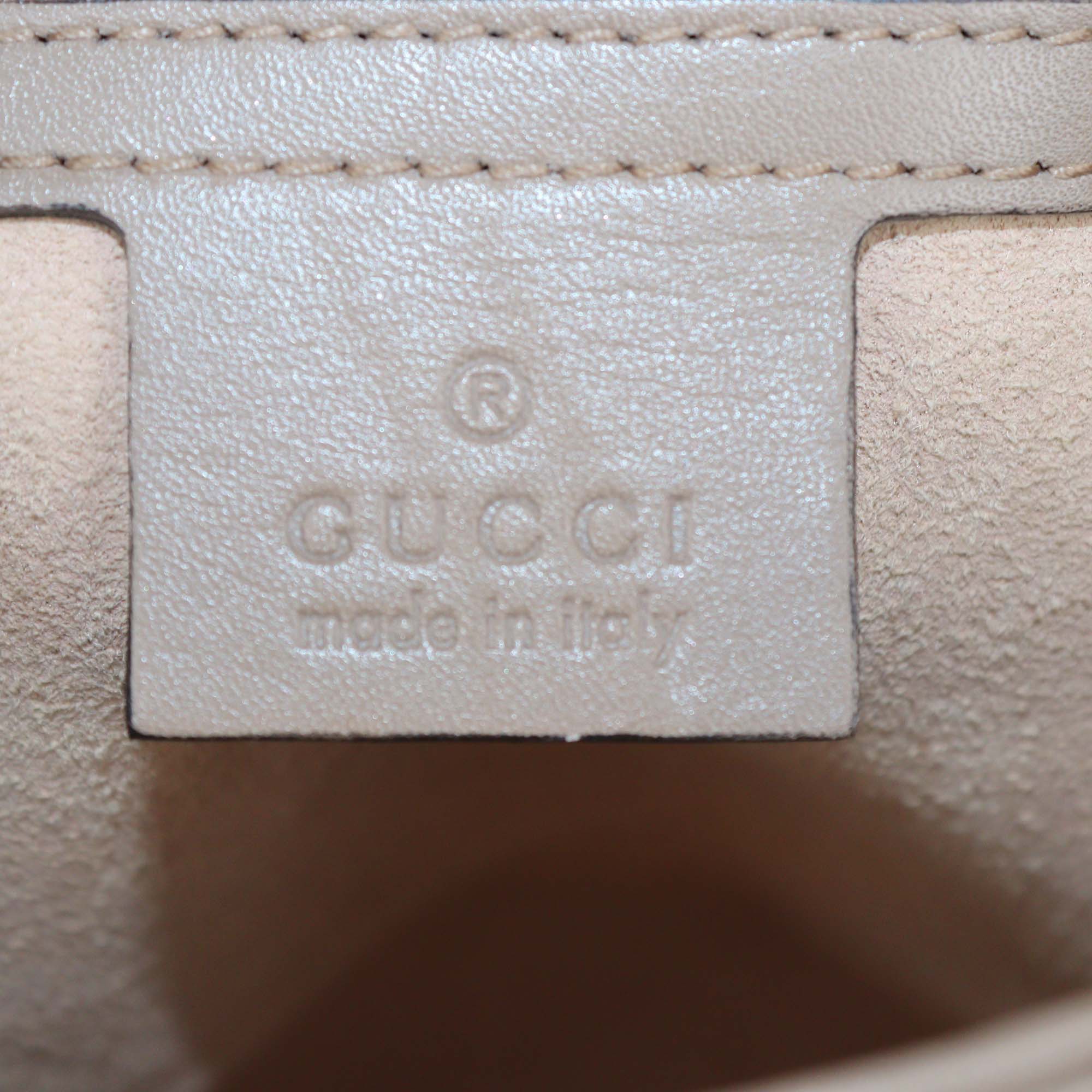 Gucci Old Rose Quilted Leather Medium Pearly GG Marmont Shoulder Bag