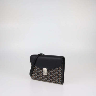 Goyard Black Goyardine Coated Canvas and Leather Chypre Wallet-Pouch