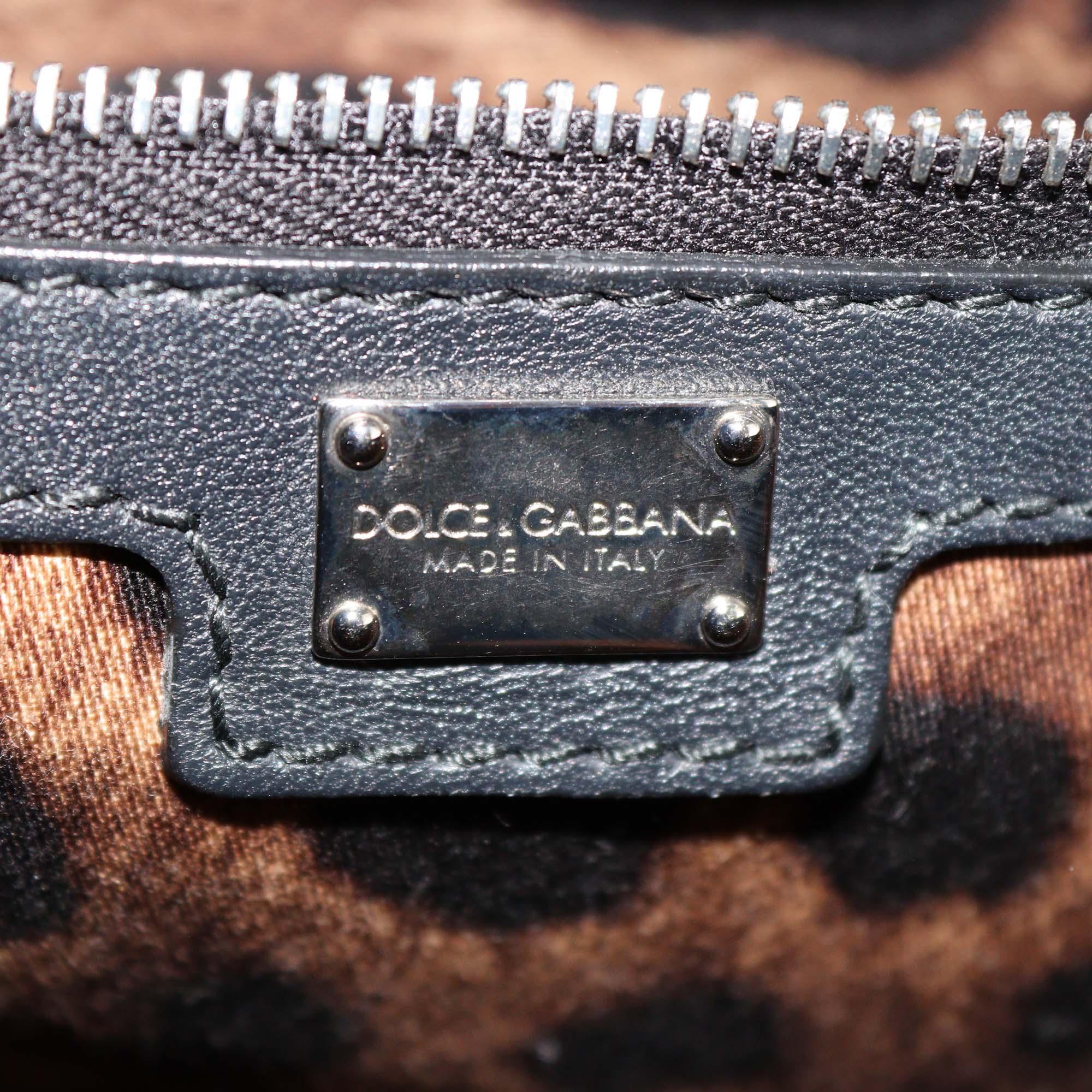 Dolce & Gabbana Black Quilted Leather Chain Shopping Tote