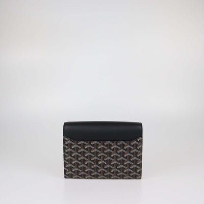 Goyard Black Goyardine Coated Canvas and Leather Chypre Wallet-Pouch