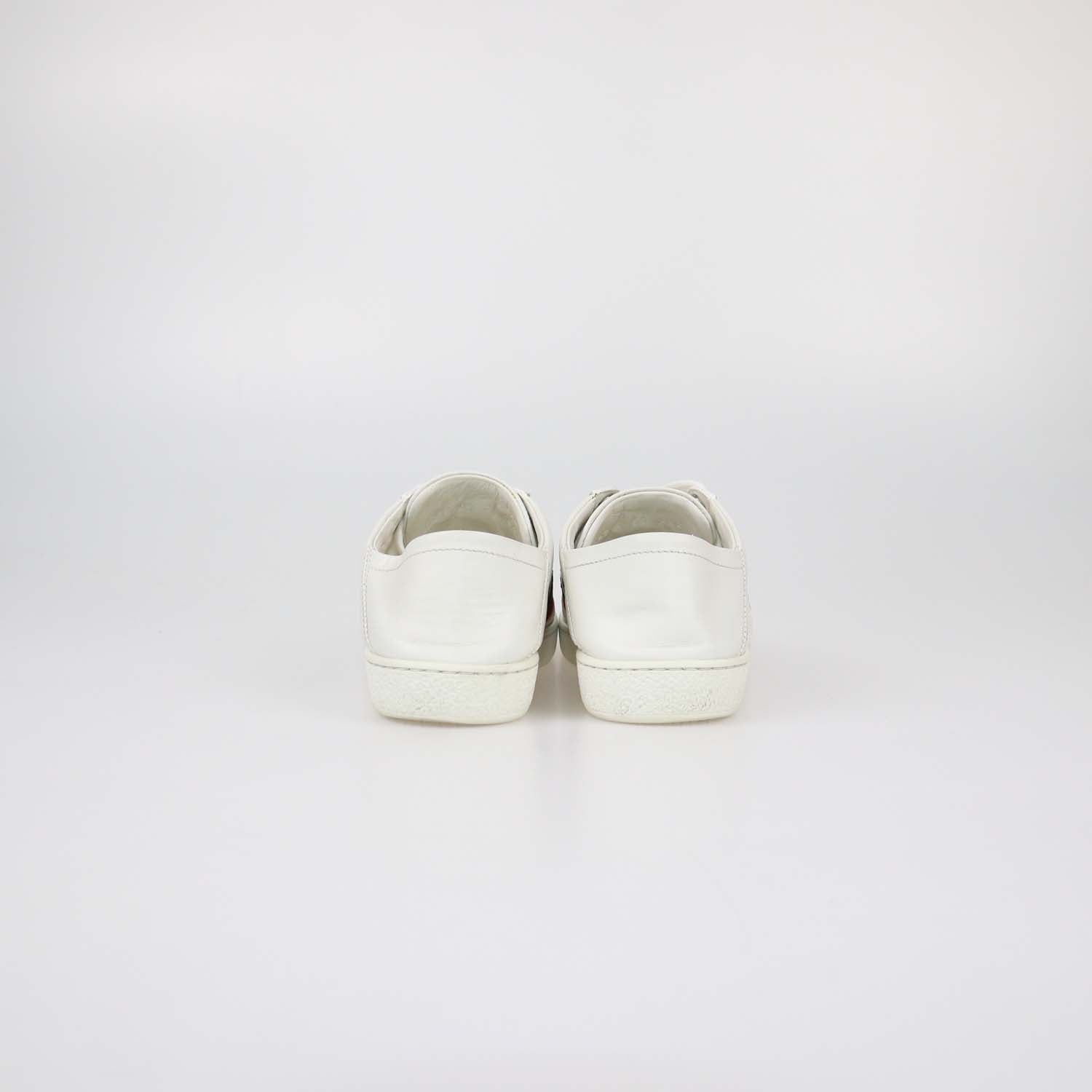 Gucci White Leather Bees and Stars Ace Sneakers