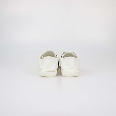Gucci White Leather Bees and Stars Ace Sneakers
