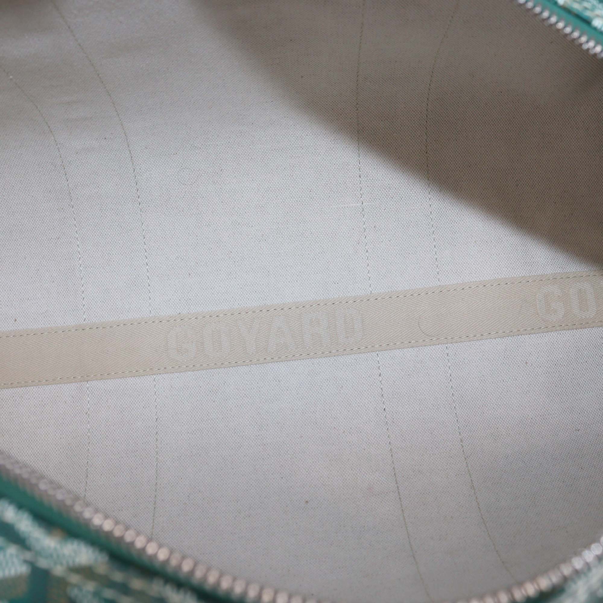 Goyard Green Goyardine Coated Canvas Barrel 40 Sports Bag