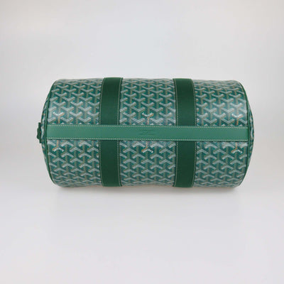 Goyard Green Goyardine Coated Canvas Barrel 40 Sports Bag